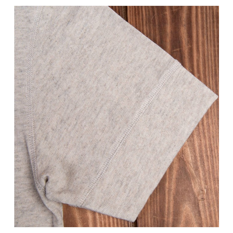 Kurzärmeliges Henley-T-Shirt in Ecru-Melange – 1927 Henley Shirt Short Sleeve Ecru Melange