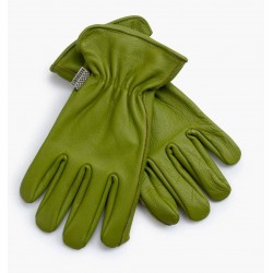 Olive Green Leather Gloves - Leather Classic Gloves...