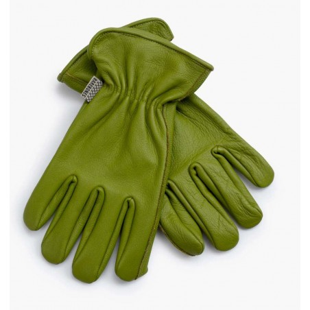 Olive Green Leather Gloves - Leather Classic Gloves Natural Barebones Living