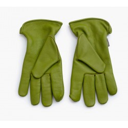 Olive Green Leather Gloves - Leather Classic Gloves... 2