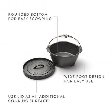 Klassischer Gusseisen-Schmortopf - CAST IRON DUTCH OVEN CLASSIC 25CM - 3,8L - Barebones Living