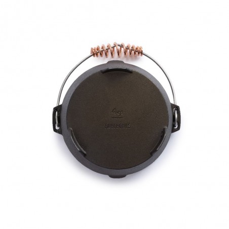 Polished Cast Iron Dutch Oven - CAST IRON DUTCH OVEN POLISHED 4QT 25CM - 3.8L