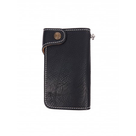 Black Leather Wallet - 1937 Roamer Wallet Seal Black Pike Brothers