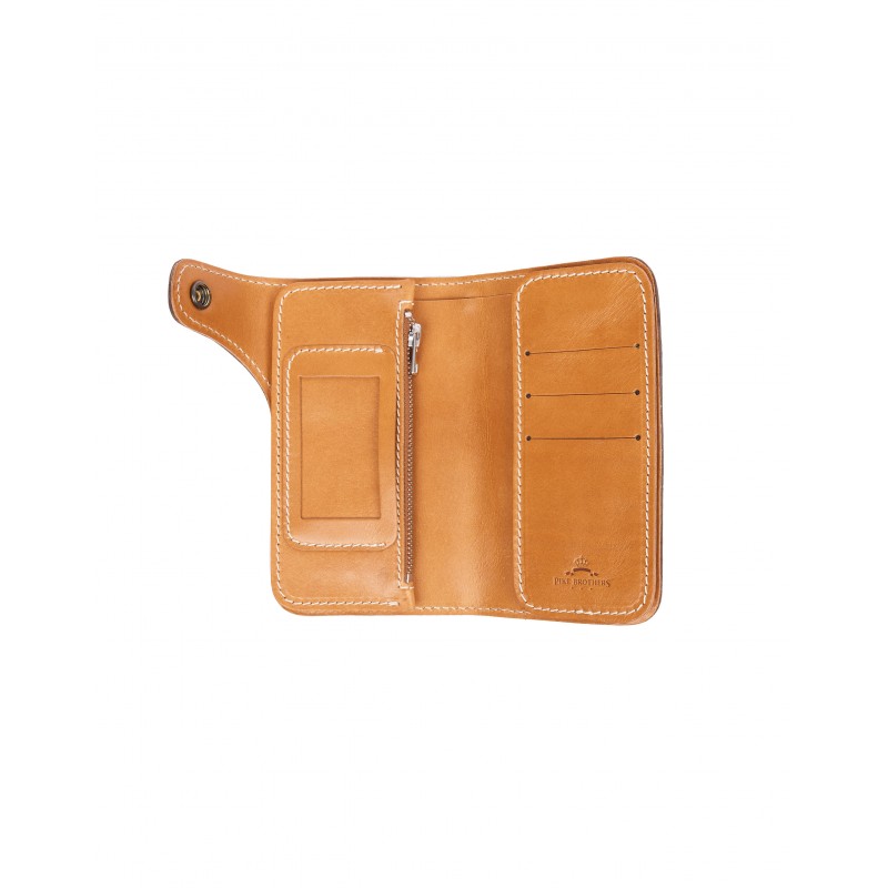 Brown Leather Wallet - 1937 Roamer Wallet Seal...
