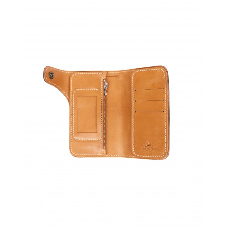 Portefeuille en cuir marron - 1937 Roamer Wallet seal brown Pike Brothers