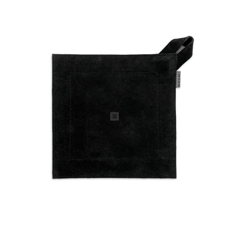 Topfhandschuh schwarz – LEATHER HOT PAD BLACK –...
