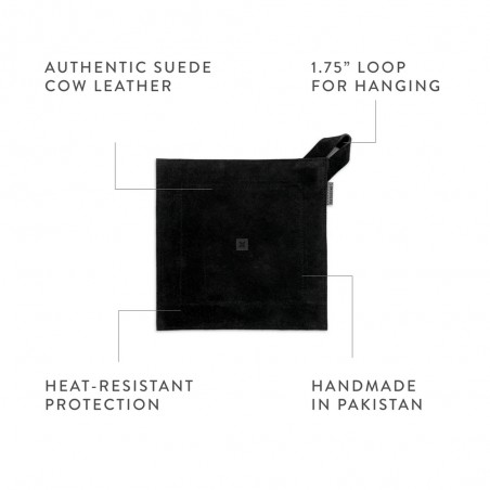 Ovenwant terracotta - LEATHER HOT PAD TERRACOTTA - Barebones Living