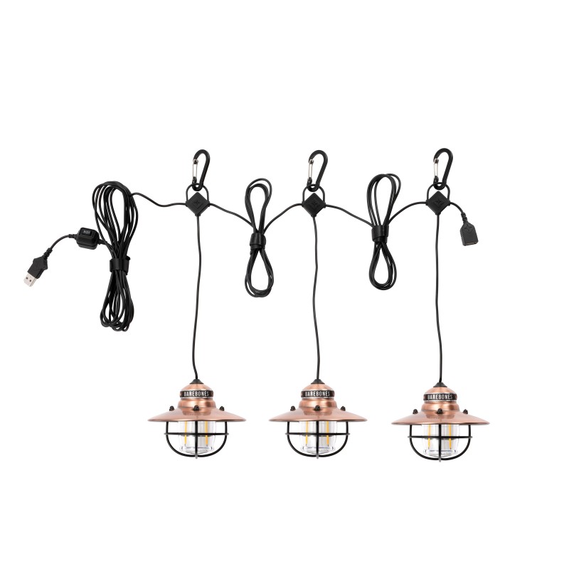 Lichtsnoer met 3 hangende LED USB-lantaarns...