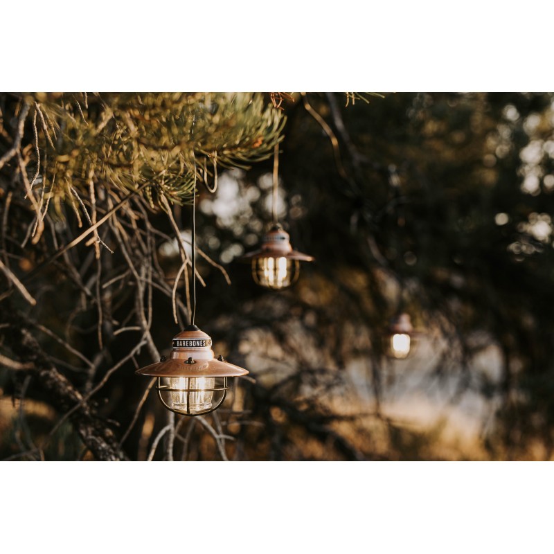 3-Lantern Edison Copper Hanging USB LED String...