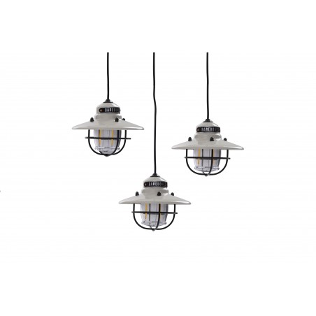 Guirlande 3 lanternes LED USB suspendue Edison Blanc Cassé – Barebones Living
