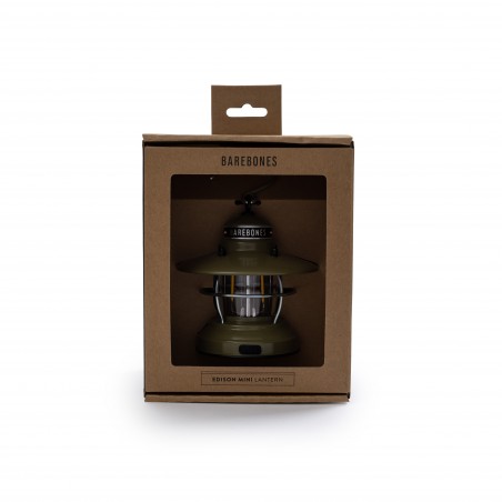 Mini Lanterne LED 2AA ou USB suspendue Edison Vert Olive – Barebones Living