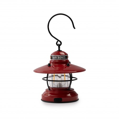 Mini LED-lantaarn 2AA of USB hangend Edison Rood – Barebones Living