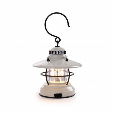Mini Lanterne LED 2AA ou USB suspendue Edison Blanc Cassé – Barebones Living