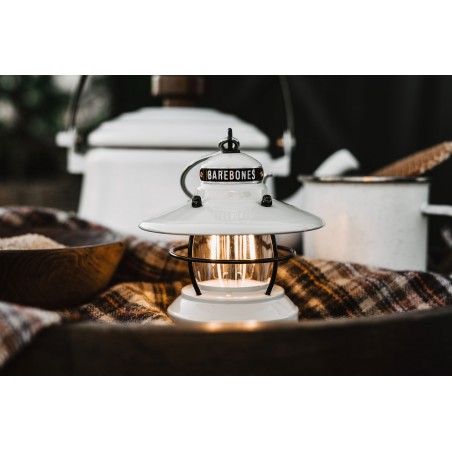 Mini Lanterne LED 2AA ou USB suspendue Edison Blanc Cassé – Barebones Living