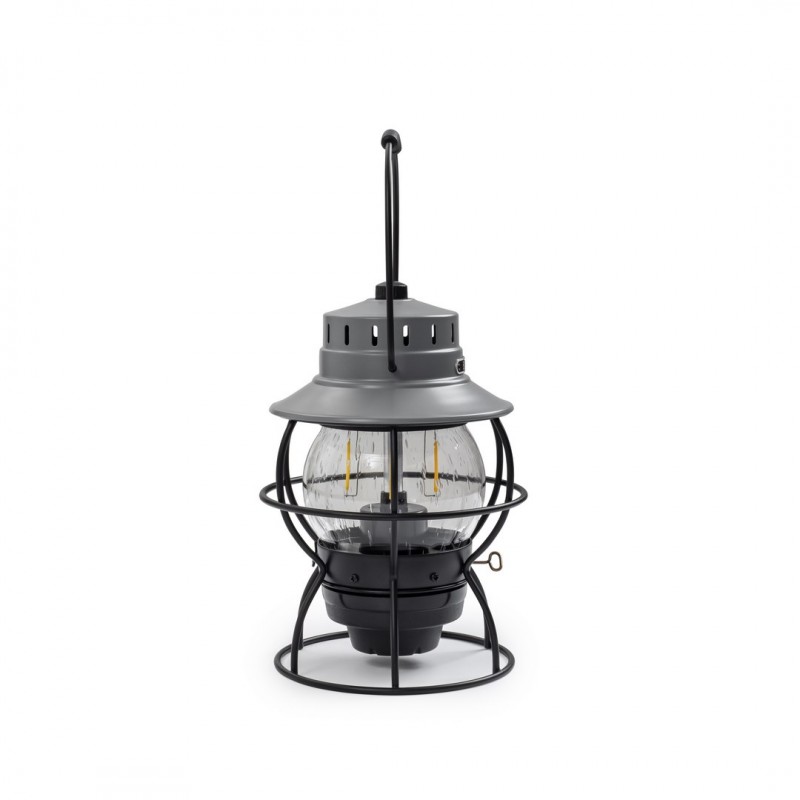 Vintage LED-Eisenbahnlampe Tragbar USB Grau -...
