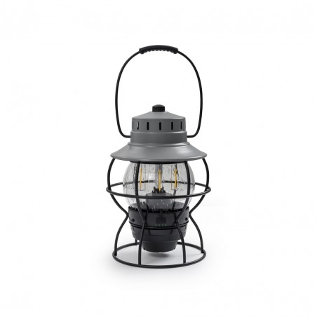 Vintage LED-Eisenbahnlampe Tragbar USB Grau - Railroad Lantern Barebones Living