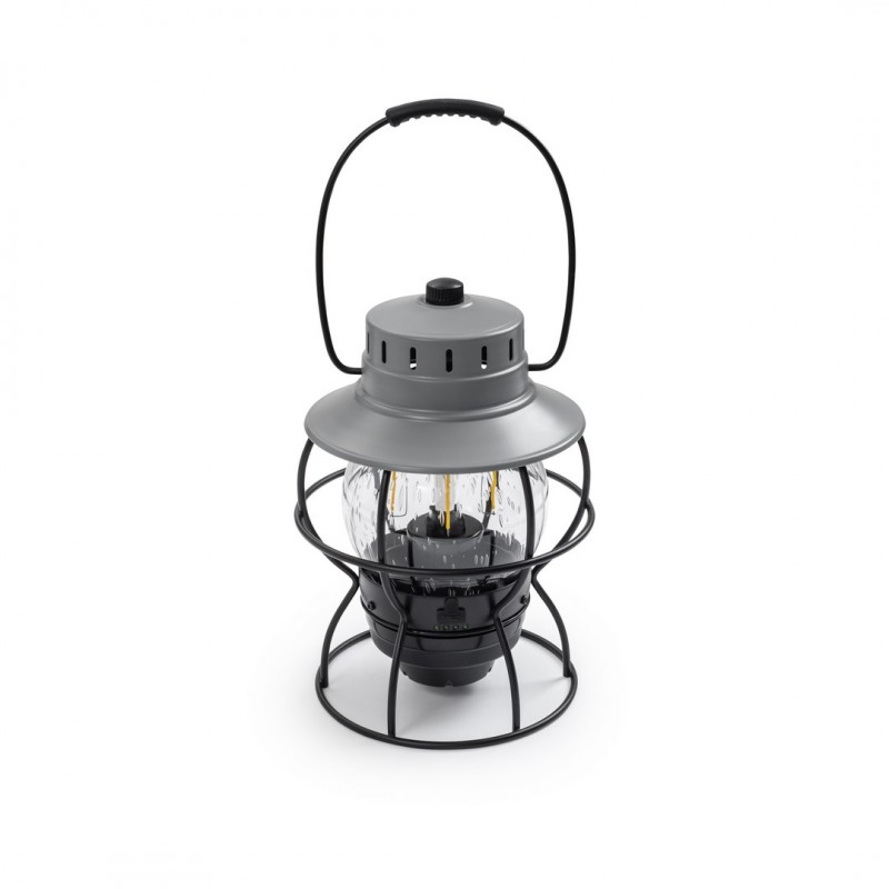 Vintage Portable USB LED Railroad Lantern Grey...