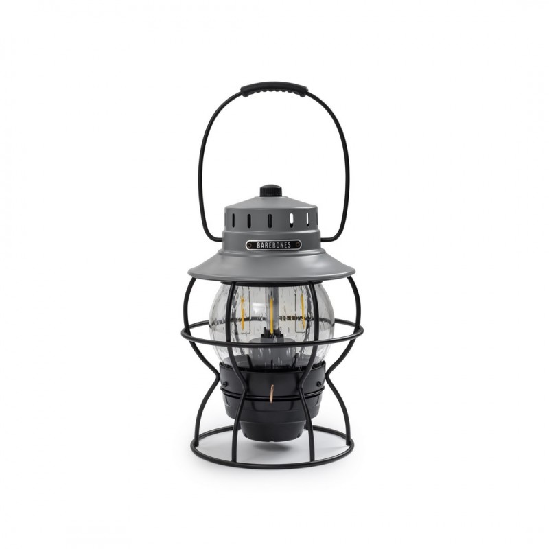Vintage LED-Eisenbahnlampe Tragbar USB Grau -...