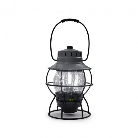 Vintage Portable USB LED Railroad Lantern Grey - Railroad Lantern Barebones Living