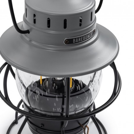 Vintage LED-Eisenbahnlampe Tragbar USB Grau - Railroad Lantern Barebones Living