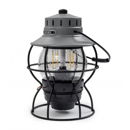 Vintage LED-Eisenbahnlampe Tragbar USB Grau - Railroad Lantern Barebones Living