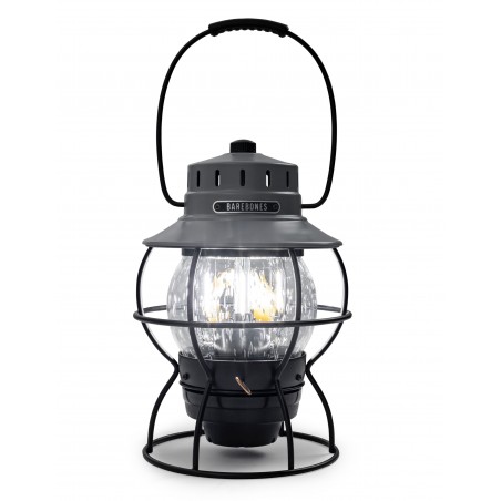 Vintage Portable USB LED Railroad Lantern Grey - Railroad Lantern Barebones Living