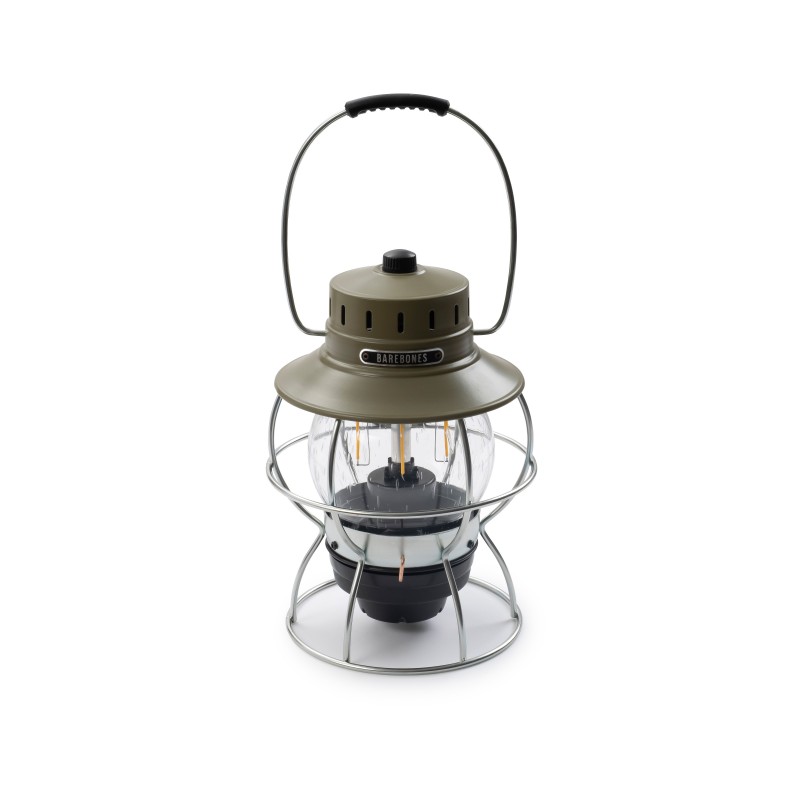Vintage Portable USB LED Railroad Lantern Olive...