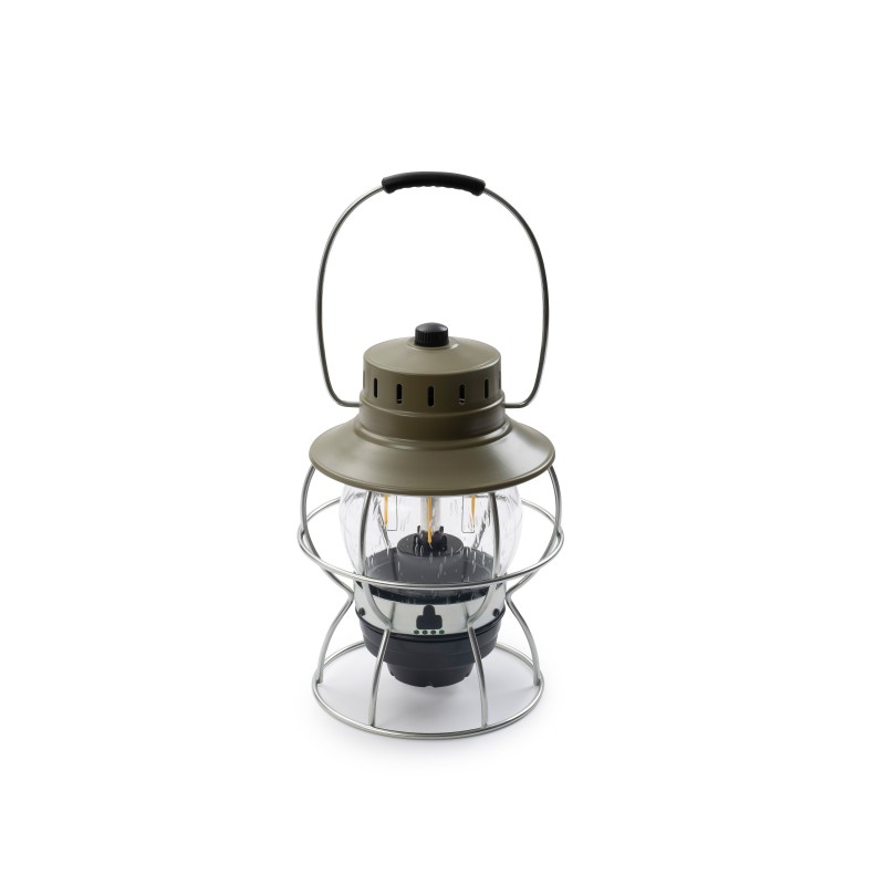 Vintage Portable USB LED Railroad Lantern Olive...
