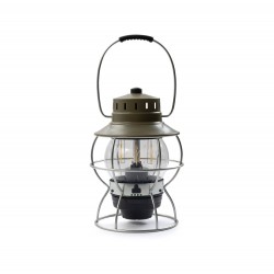 Vintage Portable USB LED Railroad Lantern Olive Green -... 2
