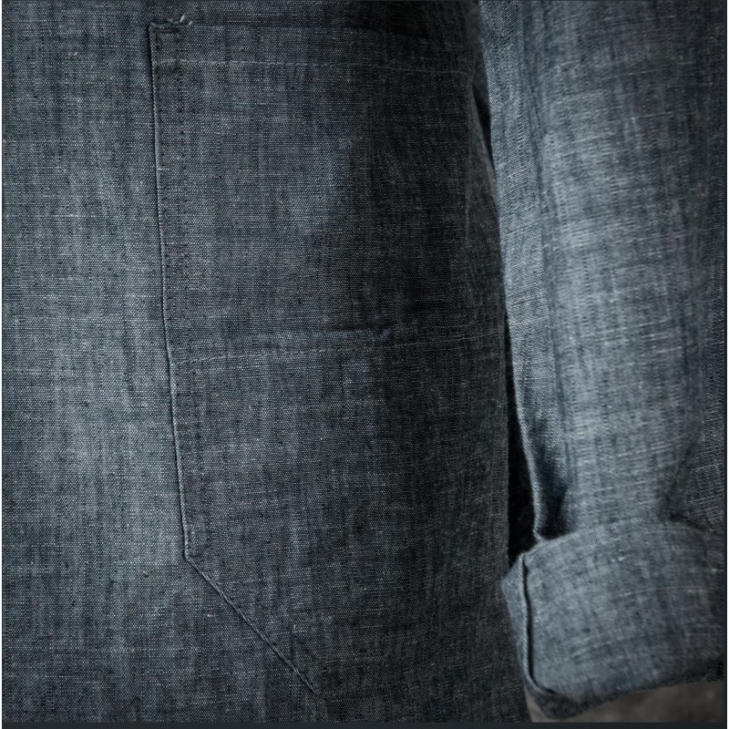 OVERSHIRT JASJE "LE NERVI" IN CHAMBRAY - Fleurs...