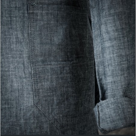 SUR-CHEMISE VESTE "LE NERVI" en CHAMBRAY - Fleurs de Bagne