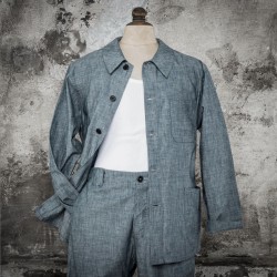 ÜBERHEMD JACKE "LE NERVI" aus CHAMBRAY - Fleurs de Bagne 2