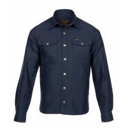 Hemd 1967 CPO Shirt waxed blue - Pike Brothers