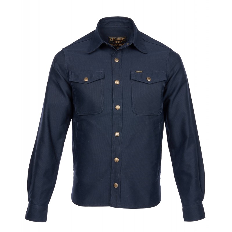Hemd 1967 CPO Shirt waxed blue - Pike Brothers
