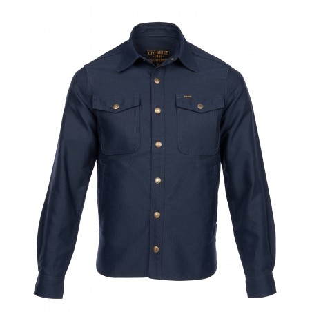 1967 CPO Shirt waxed blue - Pike Brothers