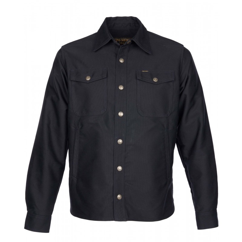 1967 CPO Shirt waxed navy - Pike Brothers