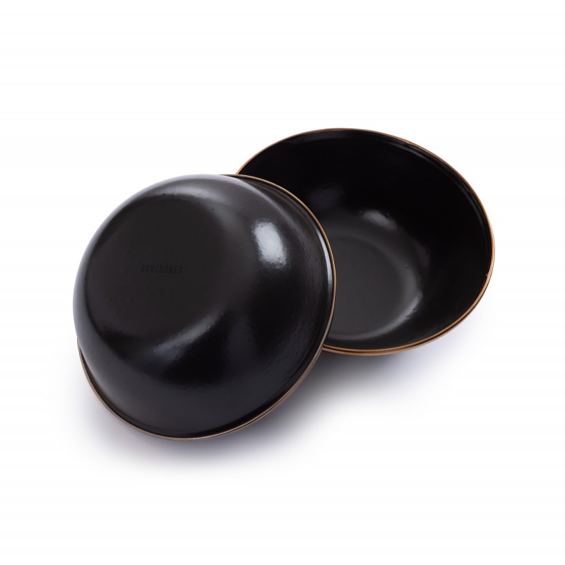 Charcoal Black Enamel Steel Bowls – Barebones...