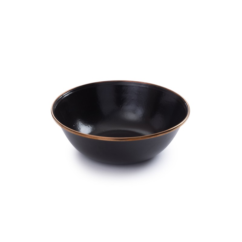 Charcoal Black Enamel Steel Bowls – Barebones...