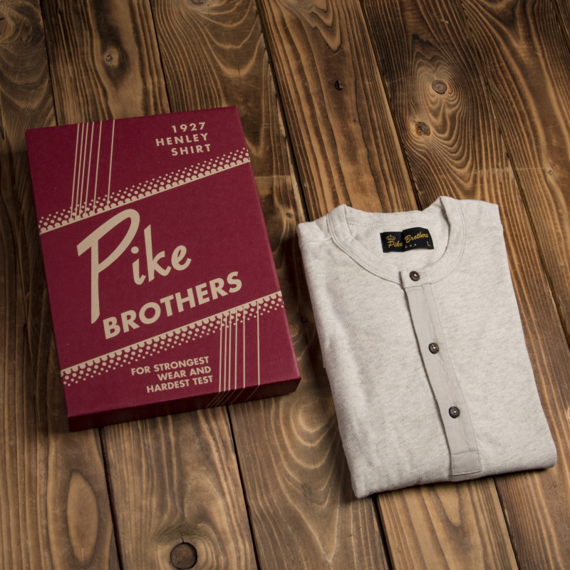 Kurzärmeliges Henley-Shirt mit Knopfleiste, Ecru-Melange – 1927 Henley Shirt short Sleeve ecru melange