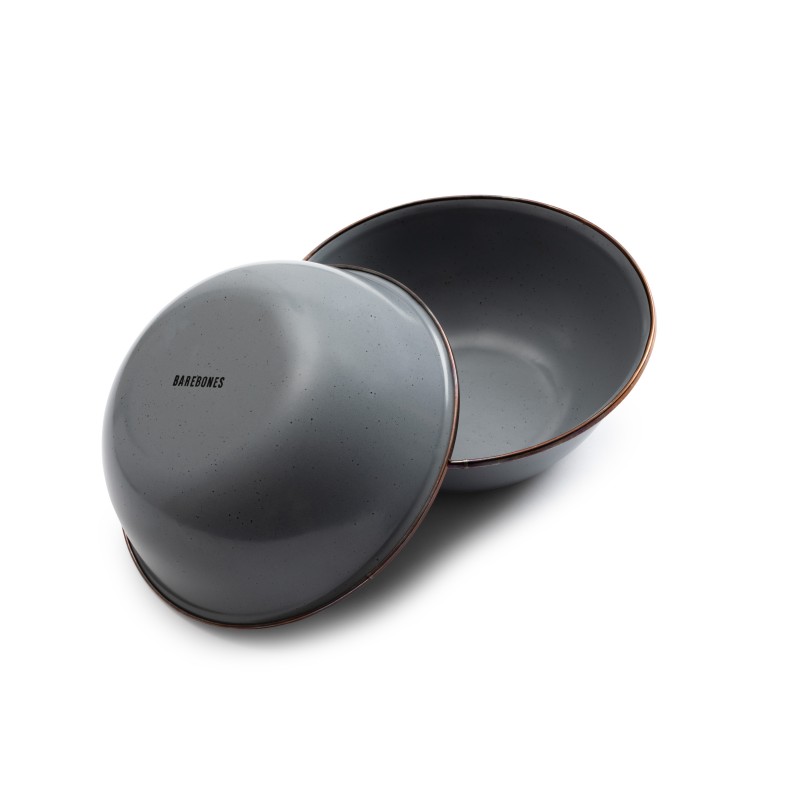 Dark Grey Enamel Steel Bowls – Barebones Living
