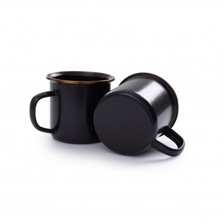 Mug Emaillierter Stahl Farbe Anthrazit Barebones Living