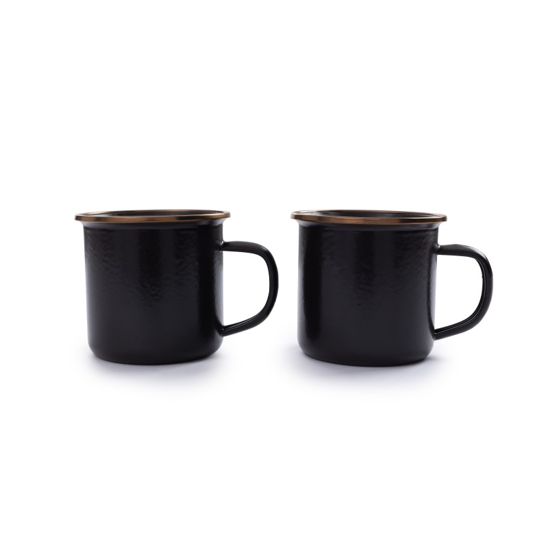 Charcoal Enamel Steel Mug Barebones Living