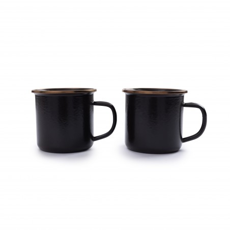 Charcoal Enamel Steel Mug Barebones Living