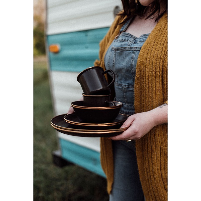 Mug Acier Emaillé couleur charbon Barebones Living