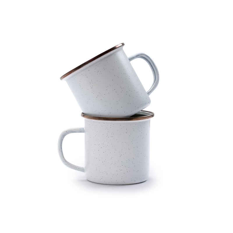 Mug Emaillierter Stahl Farbe Eierschale...