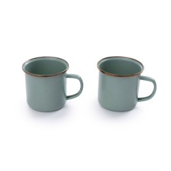 Mug Emaillierter Stahl Farbe Minze Barebones Living 2