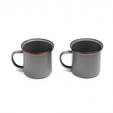 Mug Emaillierter Stahl Farbe Grau Barebones Living