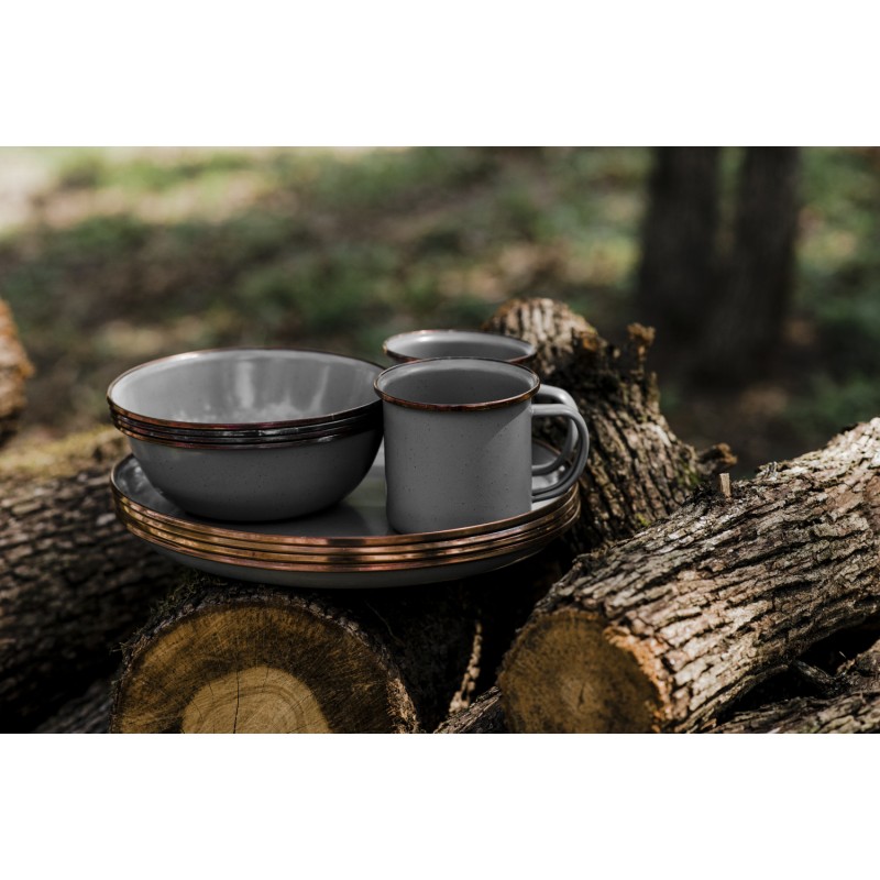 Mug Geëmailleerd Staal grijze kleur Barebones...