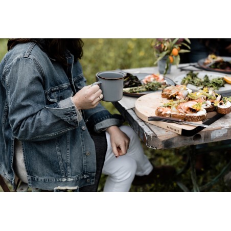 Mug Acier Emaillé couleur grise Barebones Living