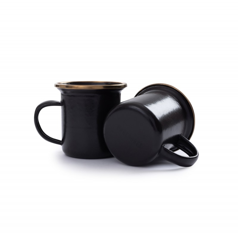 Espresso-Kaffeetassen aus emailliertem Stahl in...
